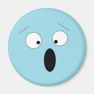 Blek Överraskad Fånig Ansikte Magnet