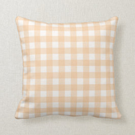 Blek Peach Basic Gingham Checkered Mönster Kudde
