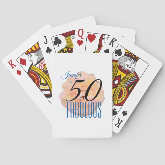 Blek Peach Ro 50 och Fabulous Birthday Casinokort (Baksidan)