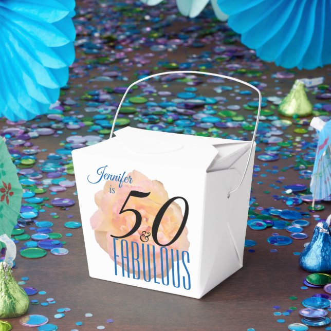 Blek Peach Ro 50 och Fabulous Födelsedagsfest Presentaskar (Part)