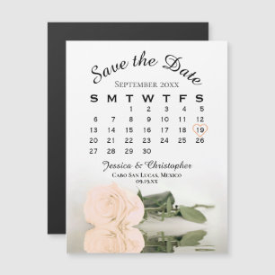 Blek Peach Ro Calendar Spara datum magneter
