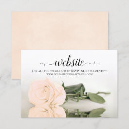 Blek Peach Ro Elegant bröllop webbplats Tilläggskort