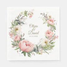 Blek Persikor och Blommigten för  Rosa Bröllop