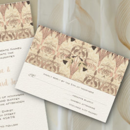 Blek Ro Art nouveau Hummingbird Bröllop OSA Ca Kort