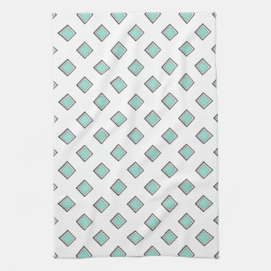 Blek Robin Egg Blue Diamond Färg Design Kökshandduk