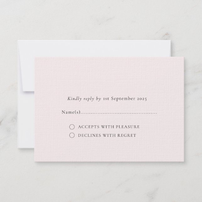 Blek  romantisk, minimal, fast bakgrund med fast b OSA kort (Framsida)