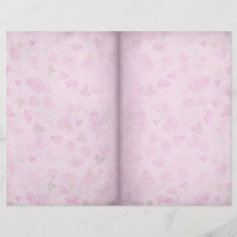 Blek Rosa Blommigt Shabby Scrapbook Papper