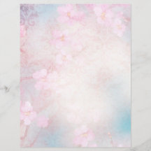 Blek Rosa Blommigt & Skrapbok Ephemera