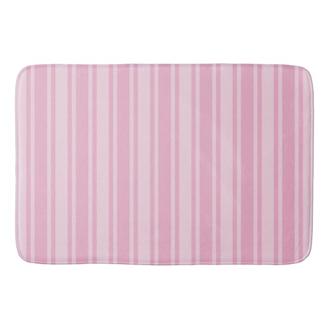 Blek rosa candy rand badrumsmatta (Framsidan)