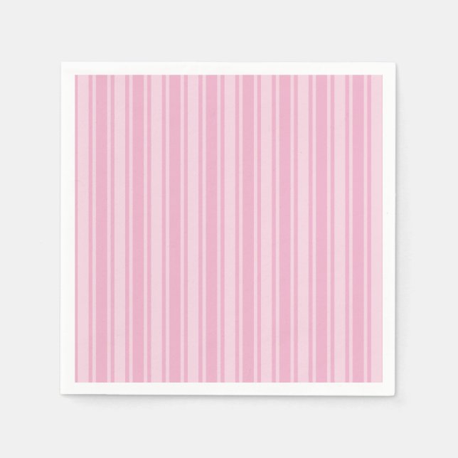 Blek rosa candy rand pappersservett (Framsidan)