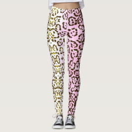 Blek Rosa Cheetah Pop Art Cat Animal Print Leggings