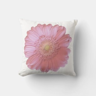 Blek rosa gerbera daisy kudde