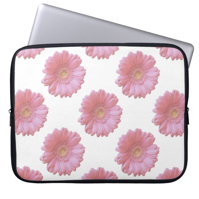 Blek rosa gerbera daisy laptop fodral (Framsidan)