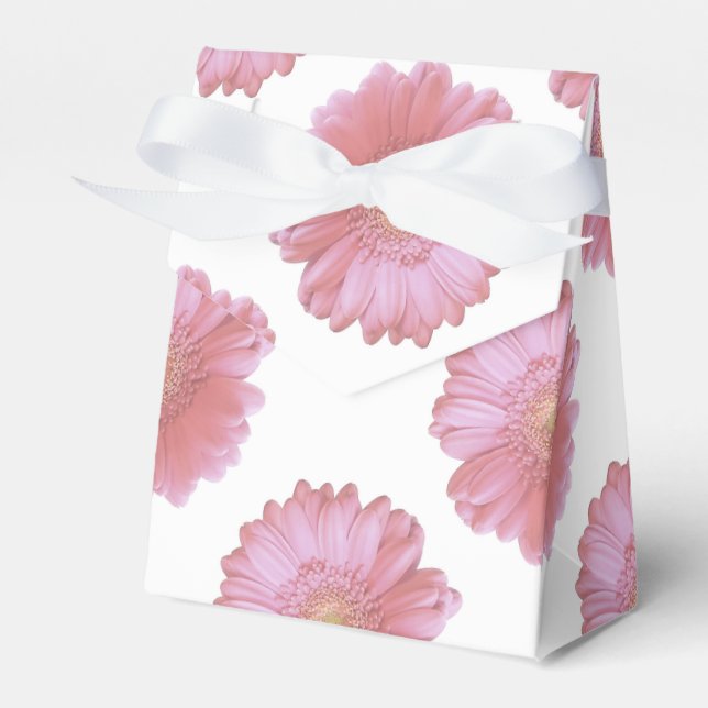 Blek rosa gerbera daisy presentaskar (Framsidan Sidan)