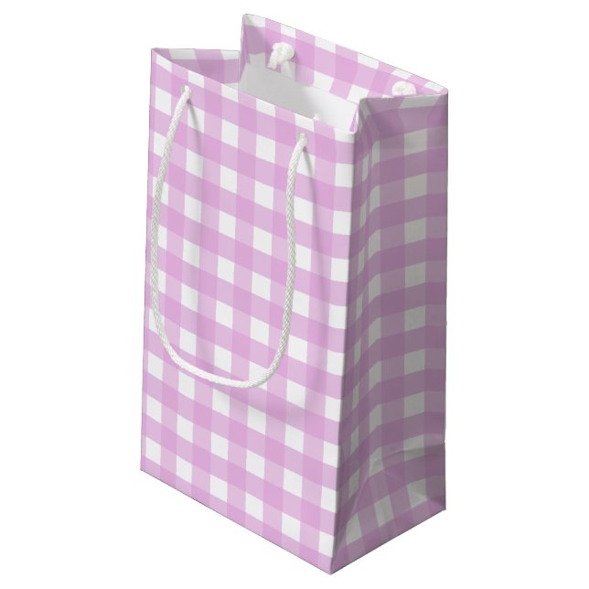 Blek rosa gingham (Baksidan Vinklad)