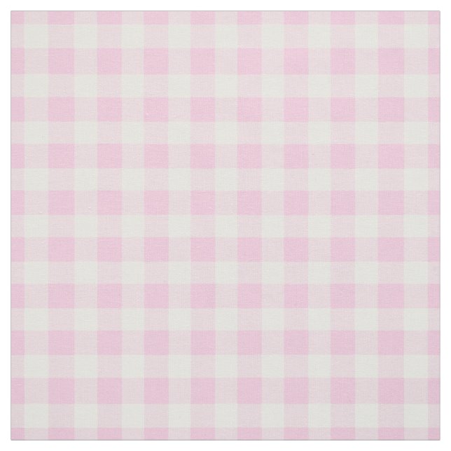Blek Rosa Gingham Check Tyg (Provkarta)