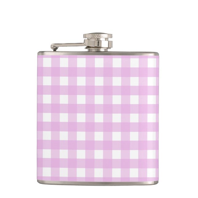 Blek rosa gingham fickplunta (Framsidan)