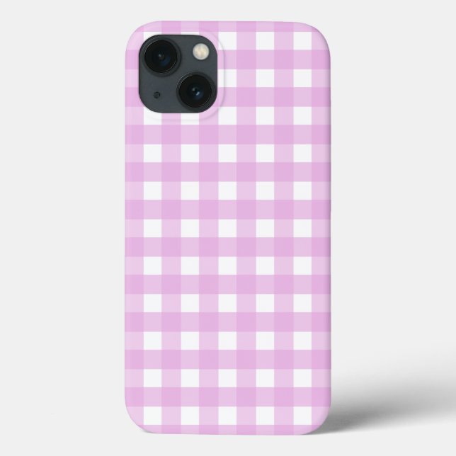Blek rosa gingham Fodral-Mate iphone case (Baksida)
