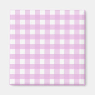 Blek rosa gingham magnet