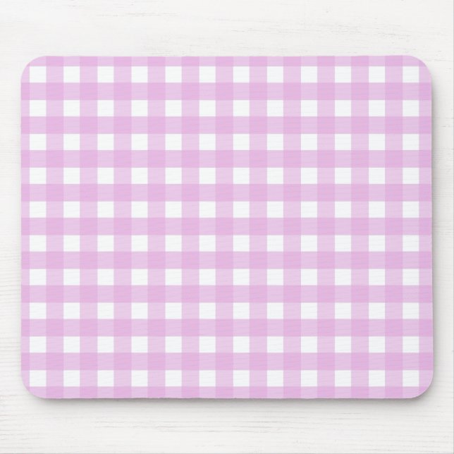Blek rosa gingham musmatta (Framsidan)