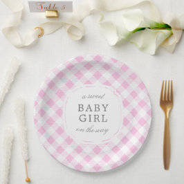 Blek Rosa Gingham Play Sweet Flicka