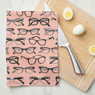 Blek Rosa Glass, Eyeglass, Eyewear Kökshandduk