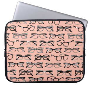 Blek Rosa Glass, Eyeglass, Eyewear Laptop Fodral