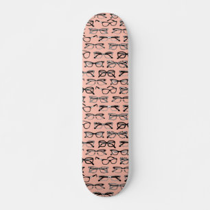 Blek Rosa Glass, Eyeglass, Eyewear Mini Skateboard Bräda 18,5 Cm