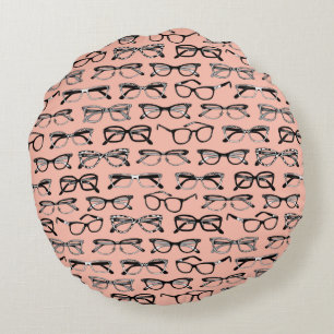 Blek Rosa Glass, Eyeglass, Eyewear Rund Kudde