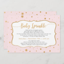 Blek Rosa Guld Stars Baby Sprinkle
