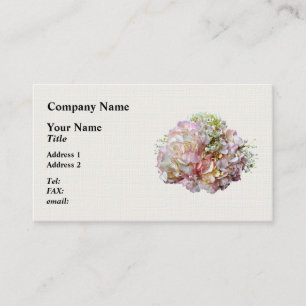 Blek Rosa Hydrangea med utandning Baby Visitkort