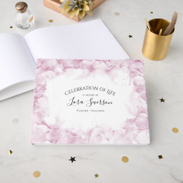 Blek Rosa Hydrangeas Firande of Life Memorial Gästböcker