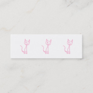 Blek - rosa katt som Winking. Mini Visitkort