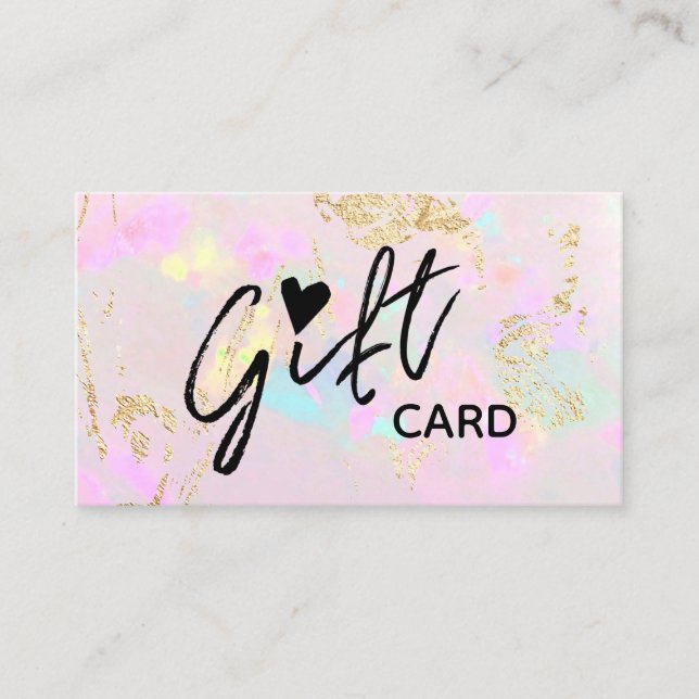 blek rosa-kort för optiska presentkort visitkort (Framsida)