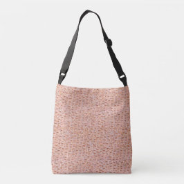 Blek Rosa Leather Crocodile Print Tote Bag, stor Axelväska