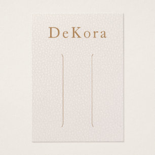 Blek Rosa Leather Många Hair Clip Visning Card Visitkort