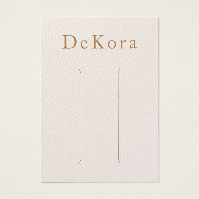 Blek Rosa Leather Många Hair Clip Visning Card Visitkort (Framsidan)