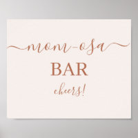 Blek Rosa minimalist Mimosa Pub tecken