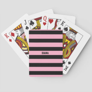 blek rosa och svart rand casinokort