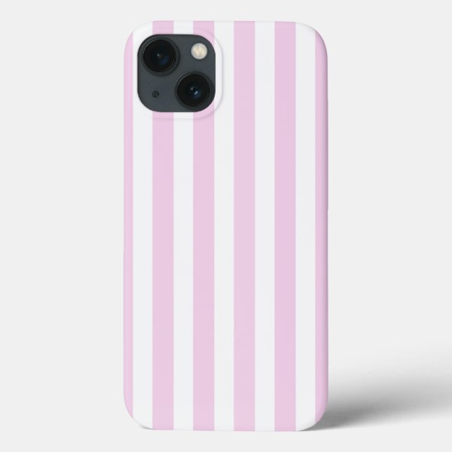 Blek rosa och vit kandy rand Fodral-Mate iPhone (Baksida)