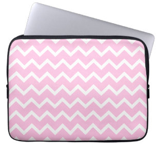 Blek - rosa- och vitsicksackmodell laptop sleeve