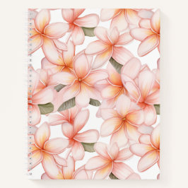 Blek Rosa Plumeria Flower Spiral bärbar dator