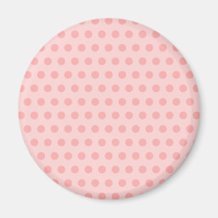 Blek Rosa Polka dots Magnet