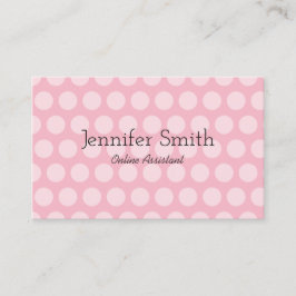Blek Rosa Polka-punkt Visitkort