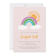 Blek Rosa Rainbow Sunshine Boho Baby Shower