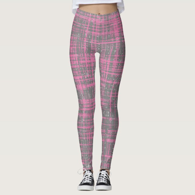 Blek Rosa Rand Leggings (Framsida)