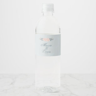 Blek Rosa Romantic Ro Vattenflaskor Etikett