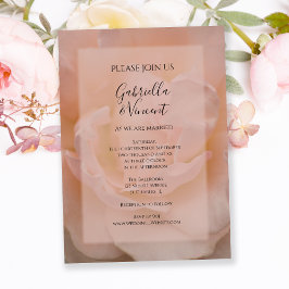 Blek Rosa ros Blommigt Bröllop Inbjudningar