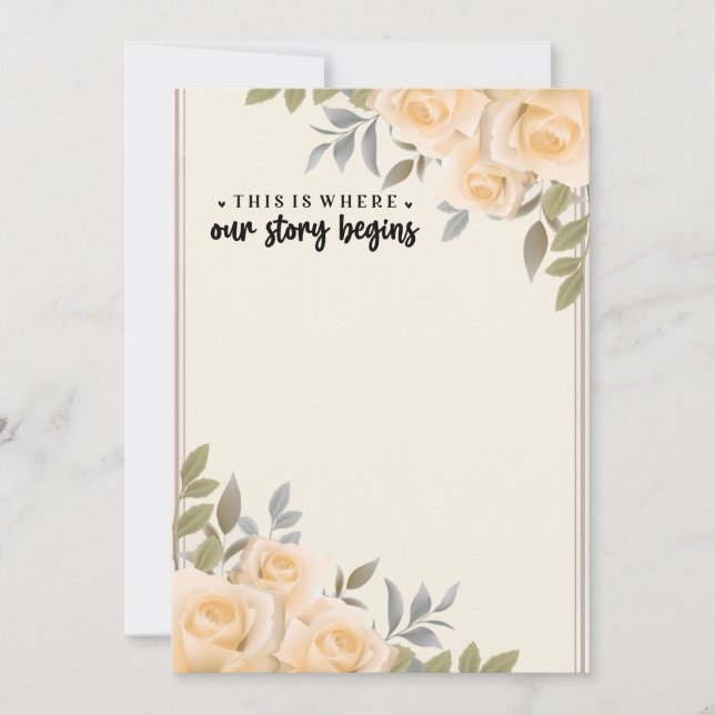 Blek Rosa ros Det är här vår historia börjar (Framsida)