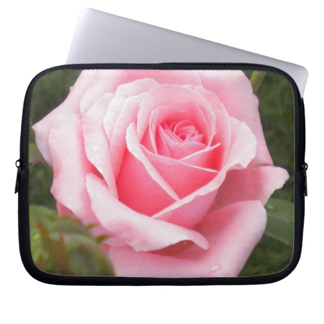Blek Rosa ros Laptop sleeve (Framsidan)